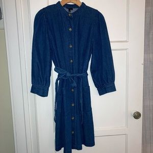 Who What Wear A-line Button-Down Denim Dress